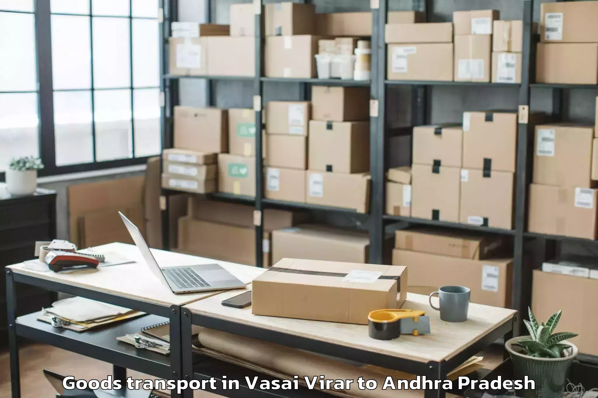 Top Vasai Virar to Kovvur Goods Transport Available